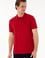 Erkek Slim Fit Polo Yaka Kırmızı Basic Tişört
