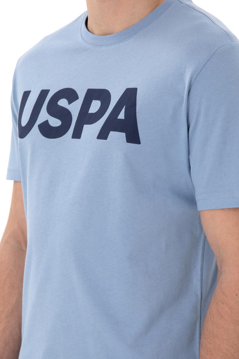 Erkek Regular Fit Bisiklet Yaka Mavi Basic Tişört