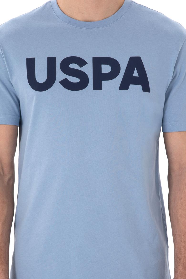 Erkek Regular Fit Bisiklet Yaka Mavi Basic Tişört - 50297988129