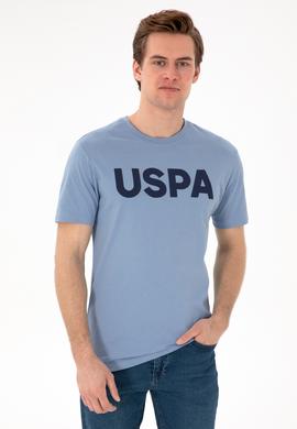 Erkek Regular Fit Bisiklet Yaka Mavi Basic Tişört - 50297988129