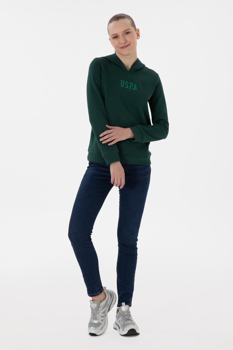 Kadın Koyu Yeşil Basic Sweatshirt - 50289536345