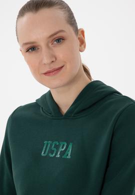 Kadın Koyu Yeşil Basic Sweatshirt - 50289536345