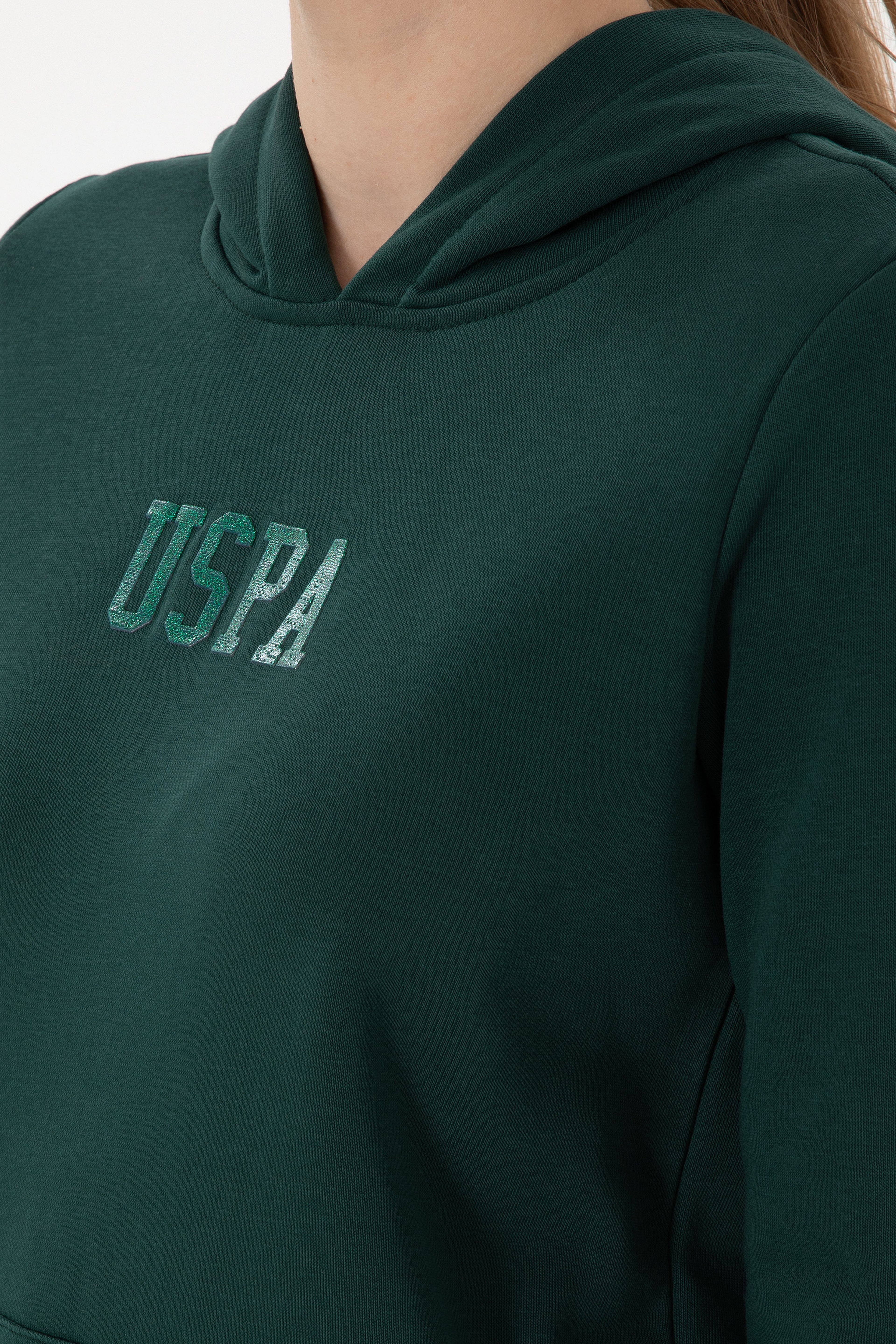 Kadın Koyu Yeşil Basic Sweatshirt