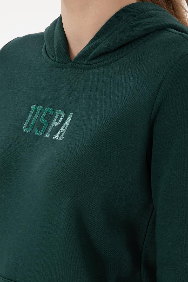 Kadın Koyu Yeşil Basic Sweatshirt - 50289536345