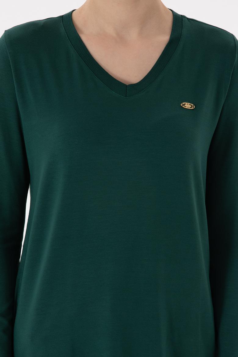 Kadın Koyu Yeşil Sweatshirt - 50289542102