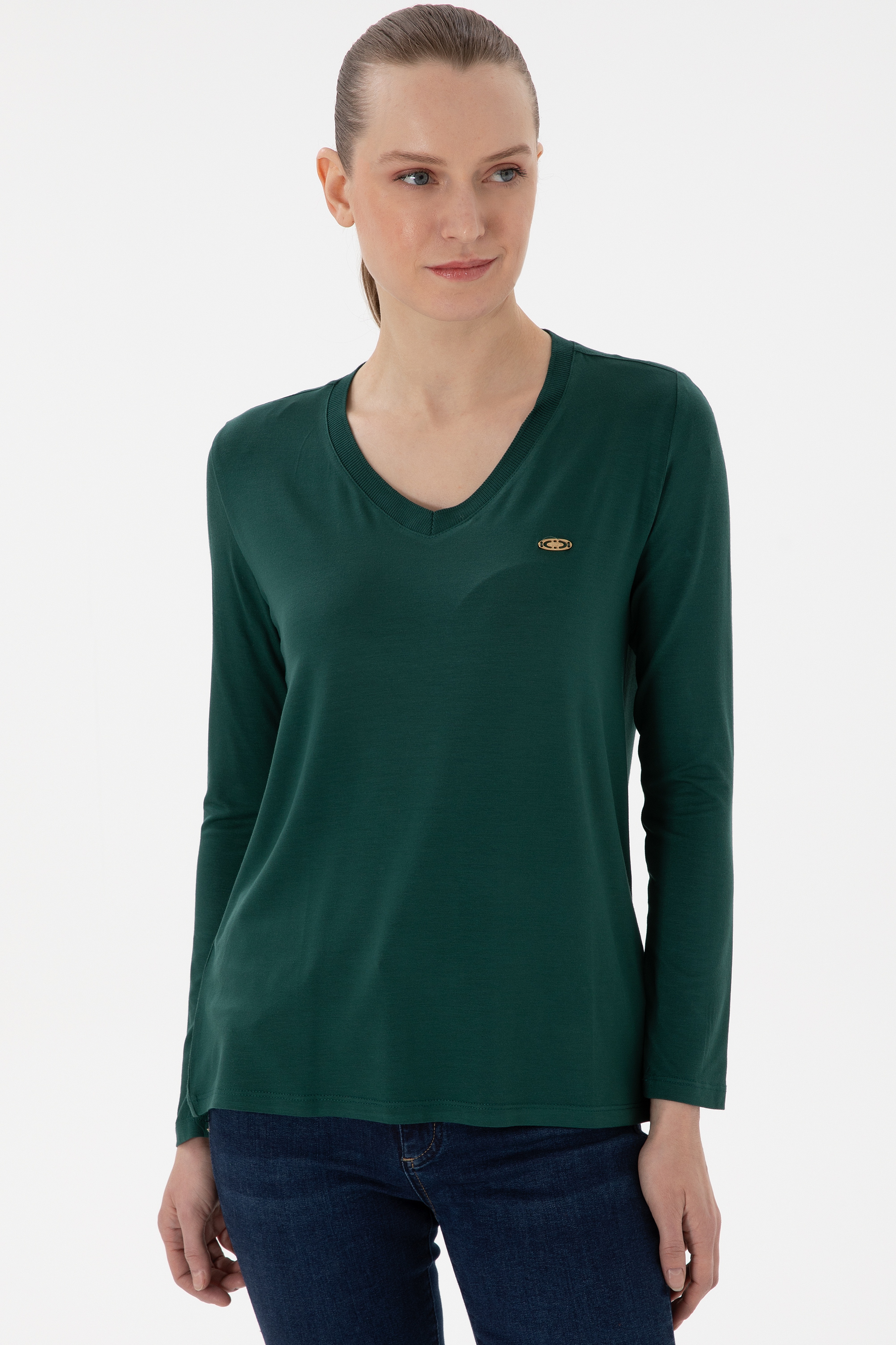 Kadın Koyu Yeşil Sweatshirt