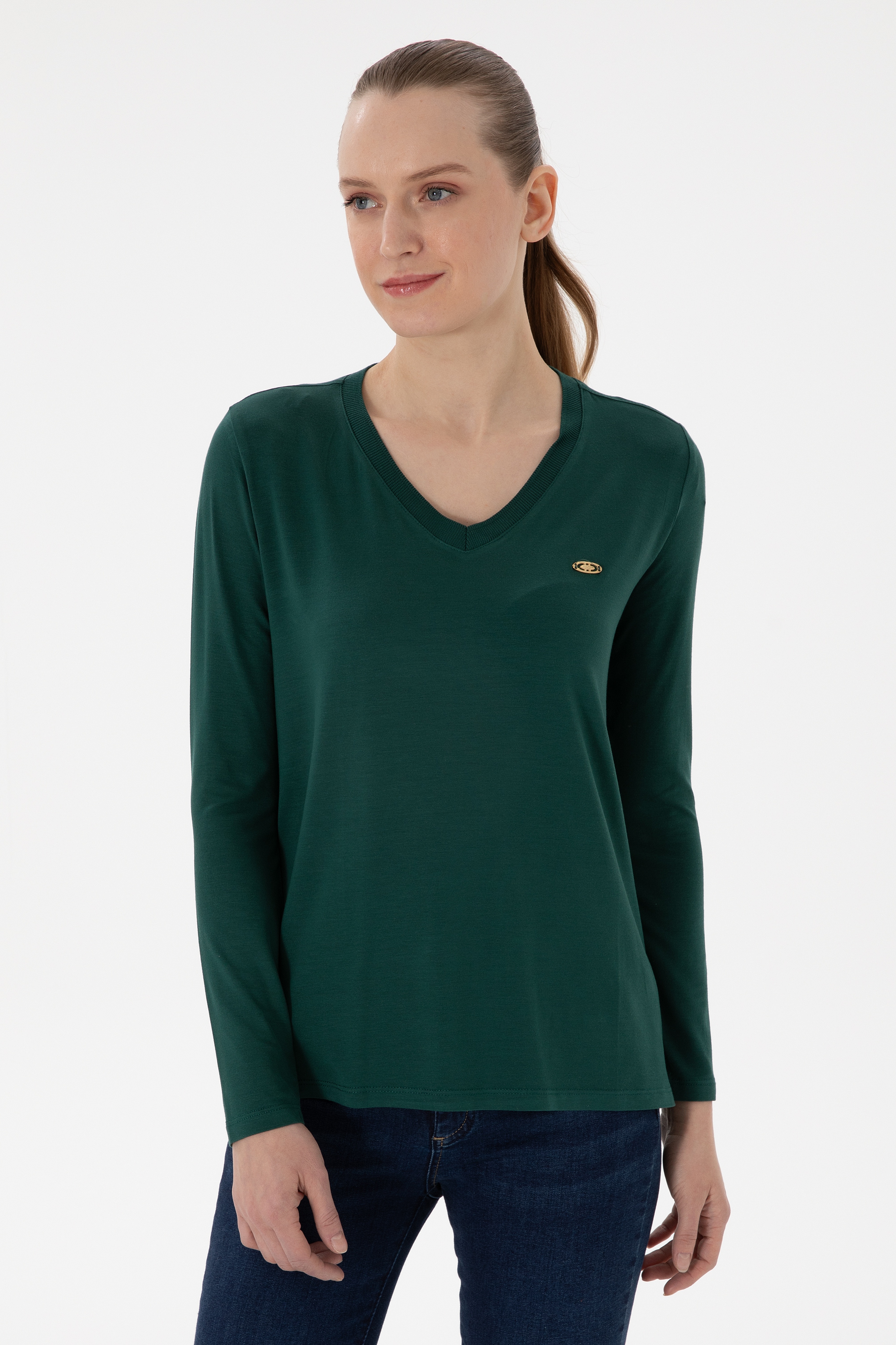 Kadın Koyu Yeşil Sweatshirt