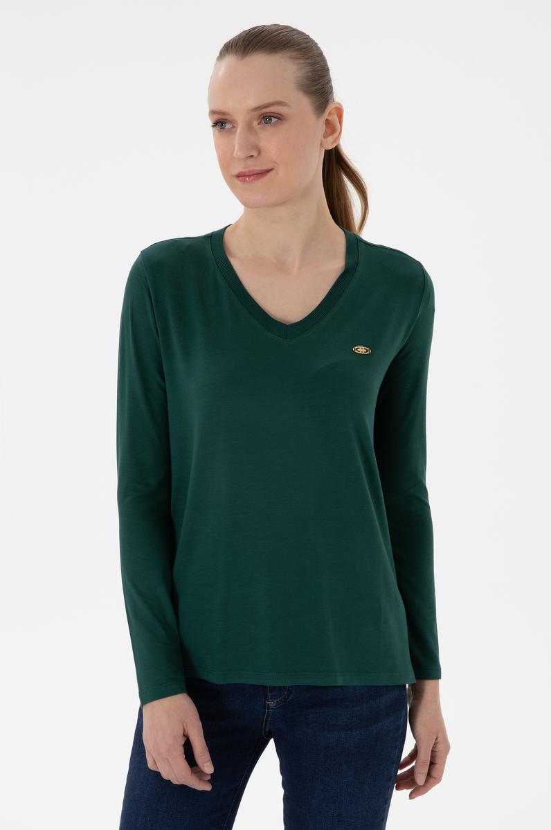 Kadın Koyu Yeşil Sweatshirt