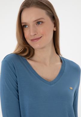 Kadın Saks Sweatshirt - 50289542086