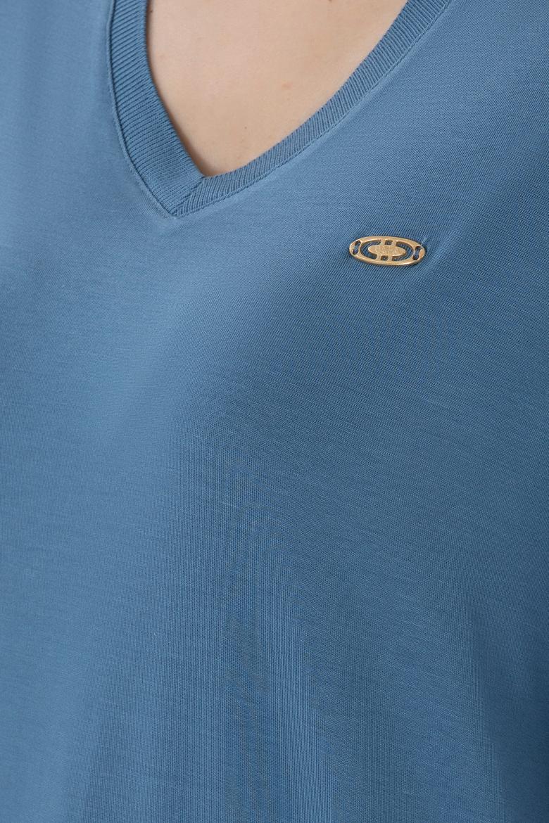 Kadın Saks Sweatshirt - 50289542086