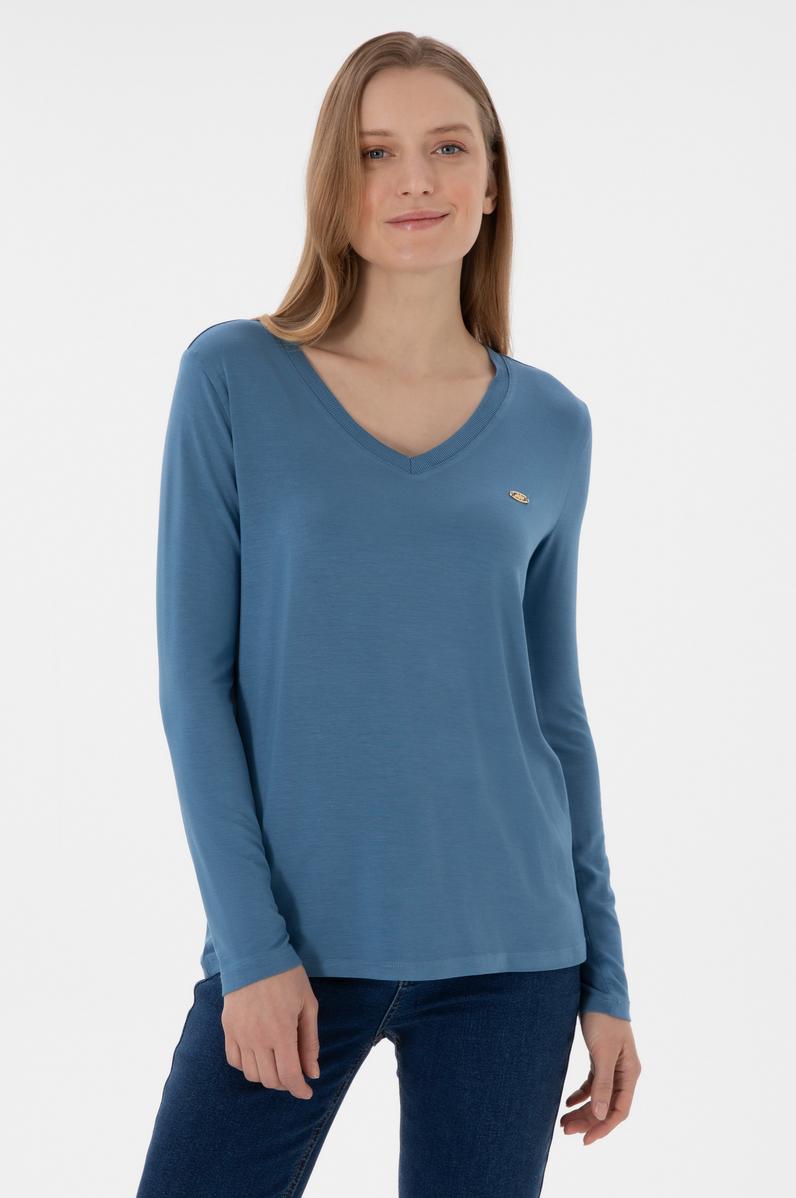 Kadın Saks Sweatshirt