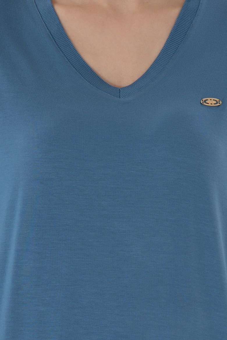 Kadın Saks Sweatshirt - 50289542086