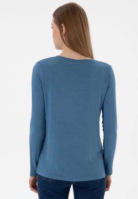 Kadın Saks Sweatshirt - 50289542086