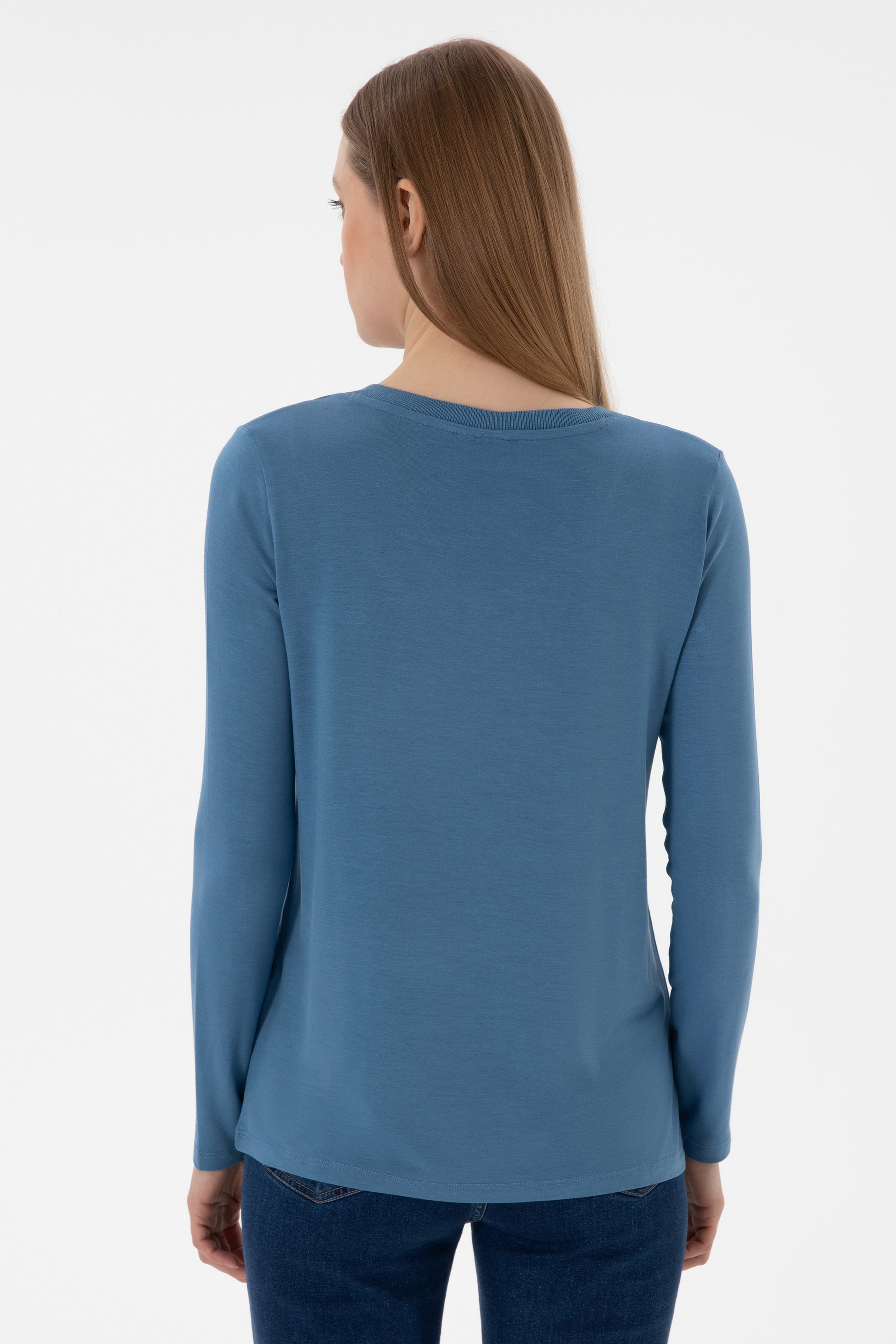 Kadın Saks Sweatshirt