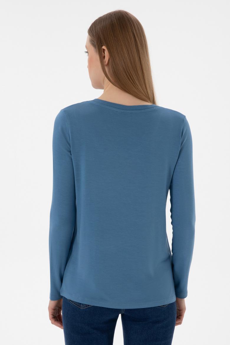 Kadın Saks Sweatshirt - 50289542086