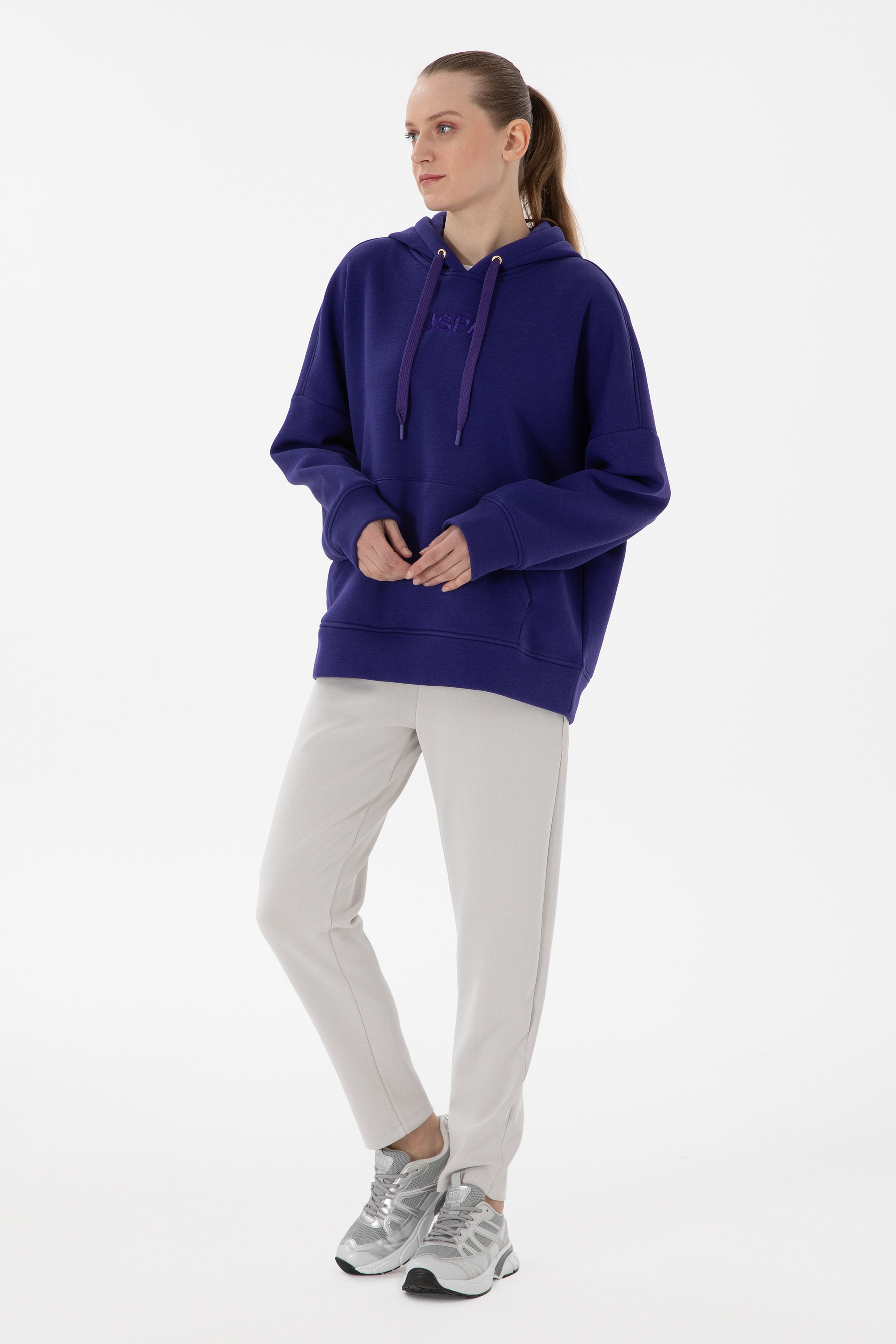 Kadın Mor Sweatshirt - Image 4