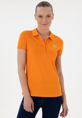 Kadın Turuncu Basic Polo Yaka Tişört - 50280071023