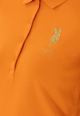 Kadın Turuncu Basic Polo Yaka Tişört - 50280071023