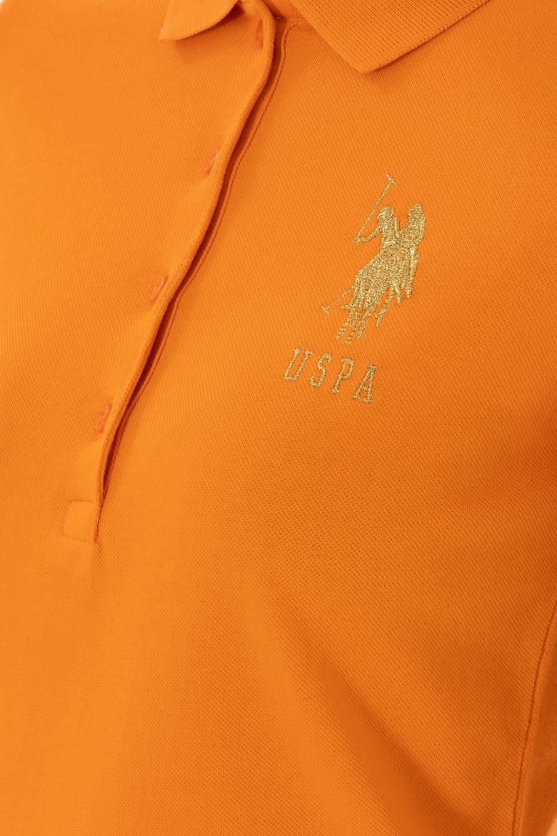 Kadın Turuncu Basic Polo Yaka Tişört - 50280071023