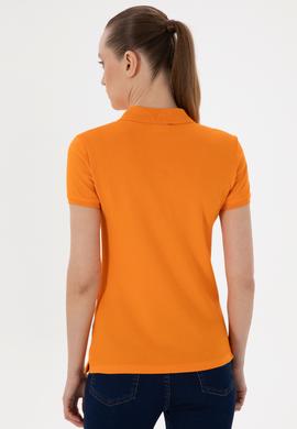 Kadın Turuncu Basic Polo Yaka Tişört - 50280071023