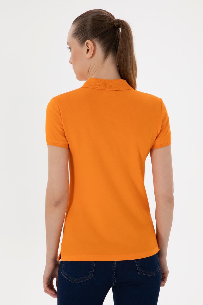 Kadın Turuncu Basic Polo Yaka Tişört - 50280071023