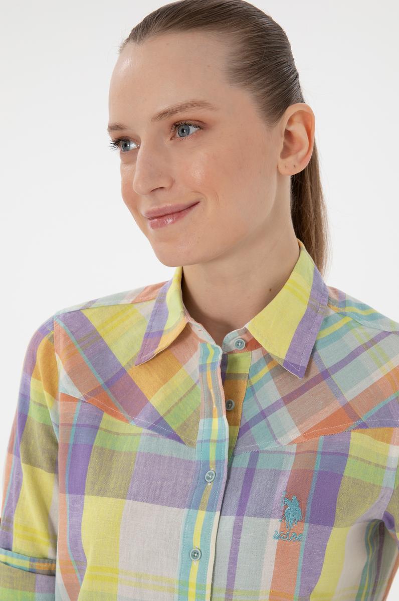 Kadın Mint Uzun Kollu Gömlek