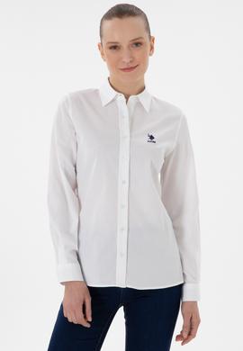 Kadın Beyaz Uzun Kollu Basic Gömlek - 50298091013