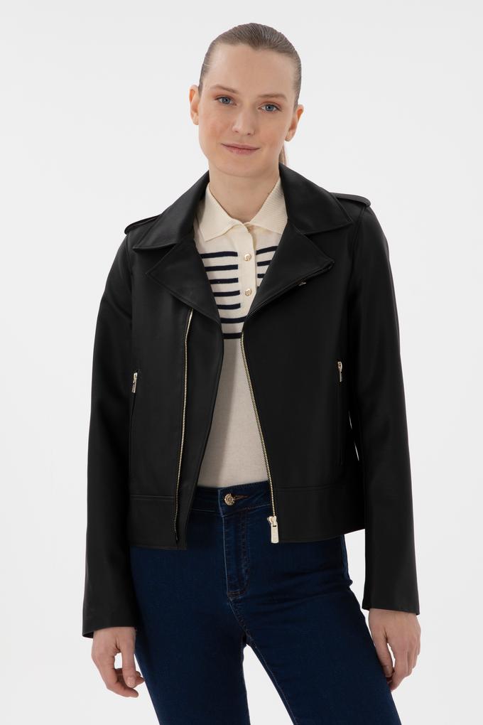 Kadın Siyah Deri Ceket