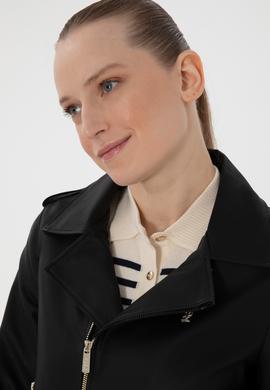 Kadın Siyah Deri Ceket - 50307492004