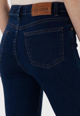 Kadın Koyu Mavi Toothpick Fit Jean Pantolon - 50307833007