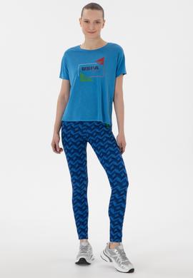 Kadın Saks Tişört - 50284350020