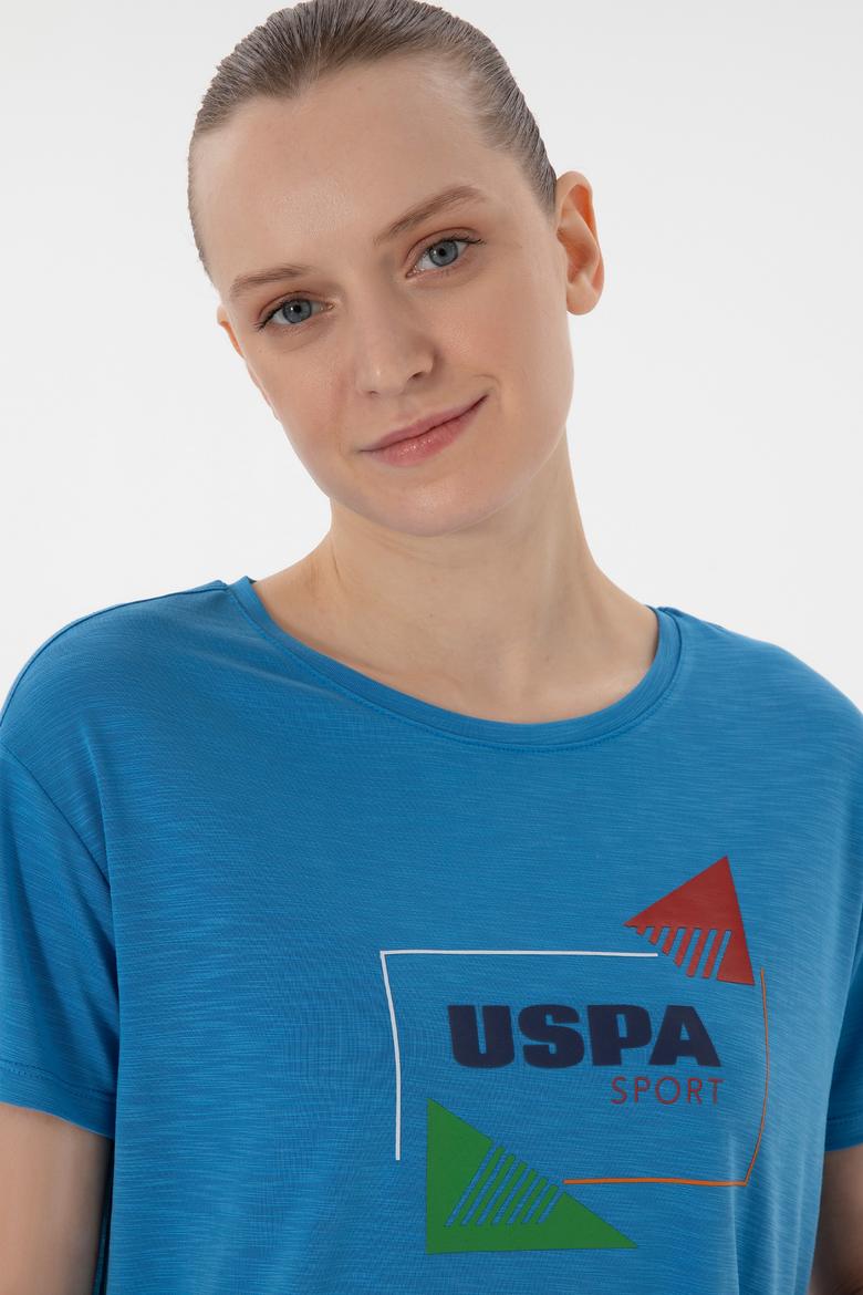 Kadın Saks Tişört - 50284350020