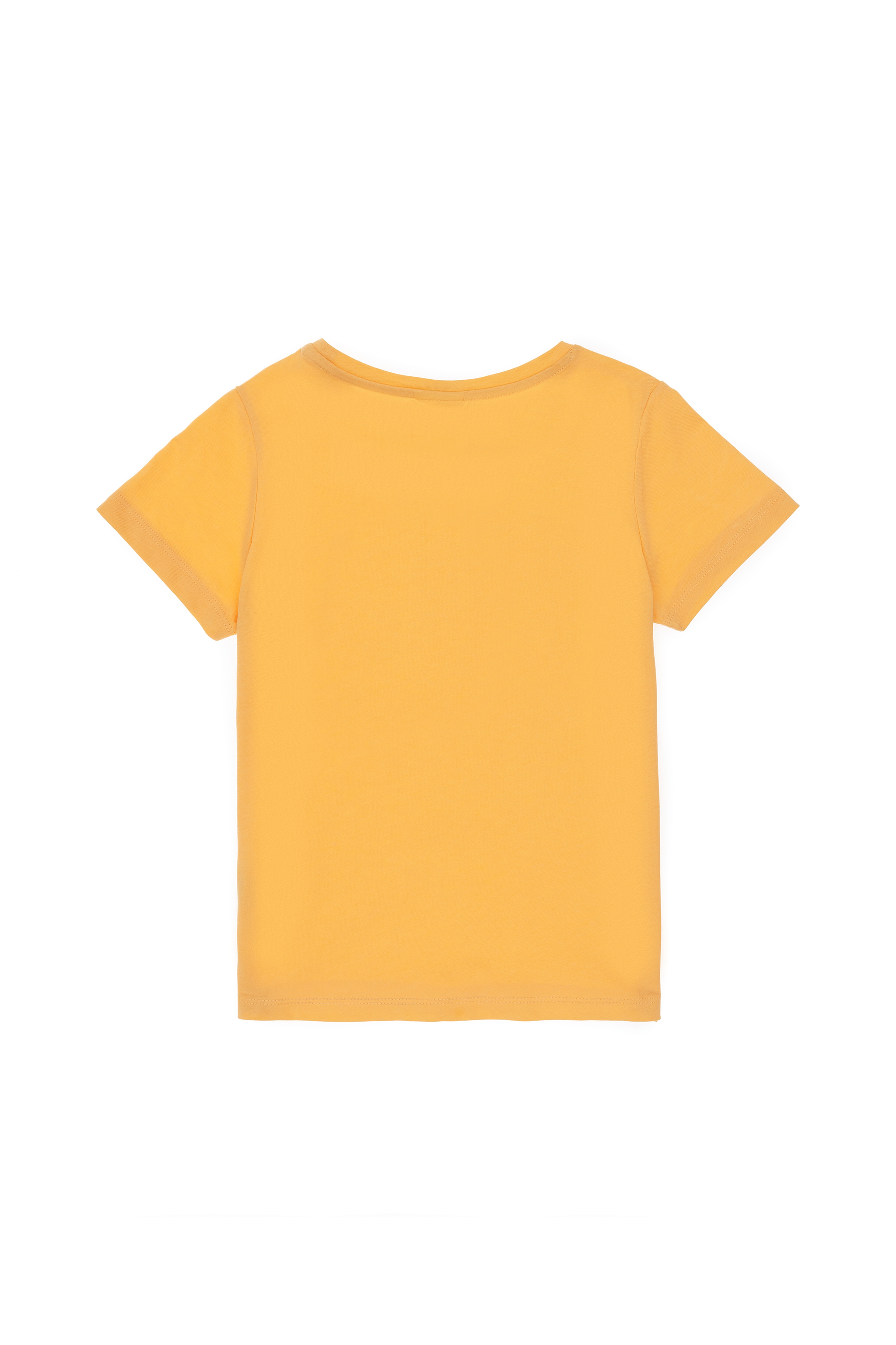 Kız Çocuk Turuncu Basic Tişört - Image 3