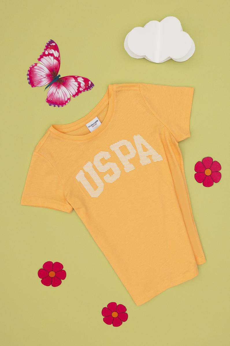 Kız Çocuk Turuncu Basic Tişört