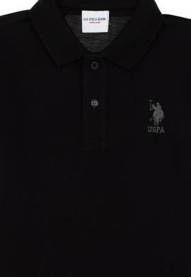 Erkek Çocuk Siyah Basic Polo Yaka Tişört - 50298049004