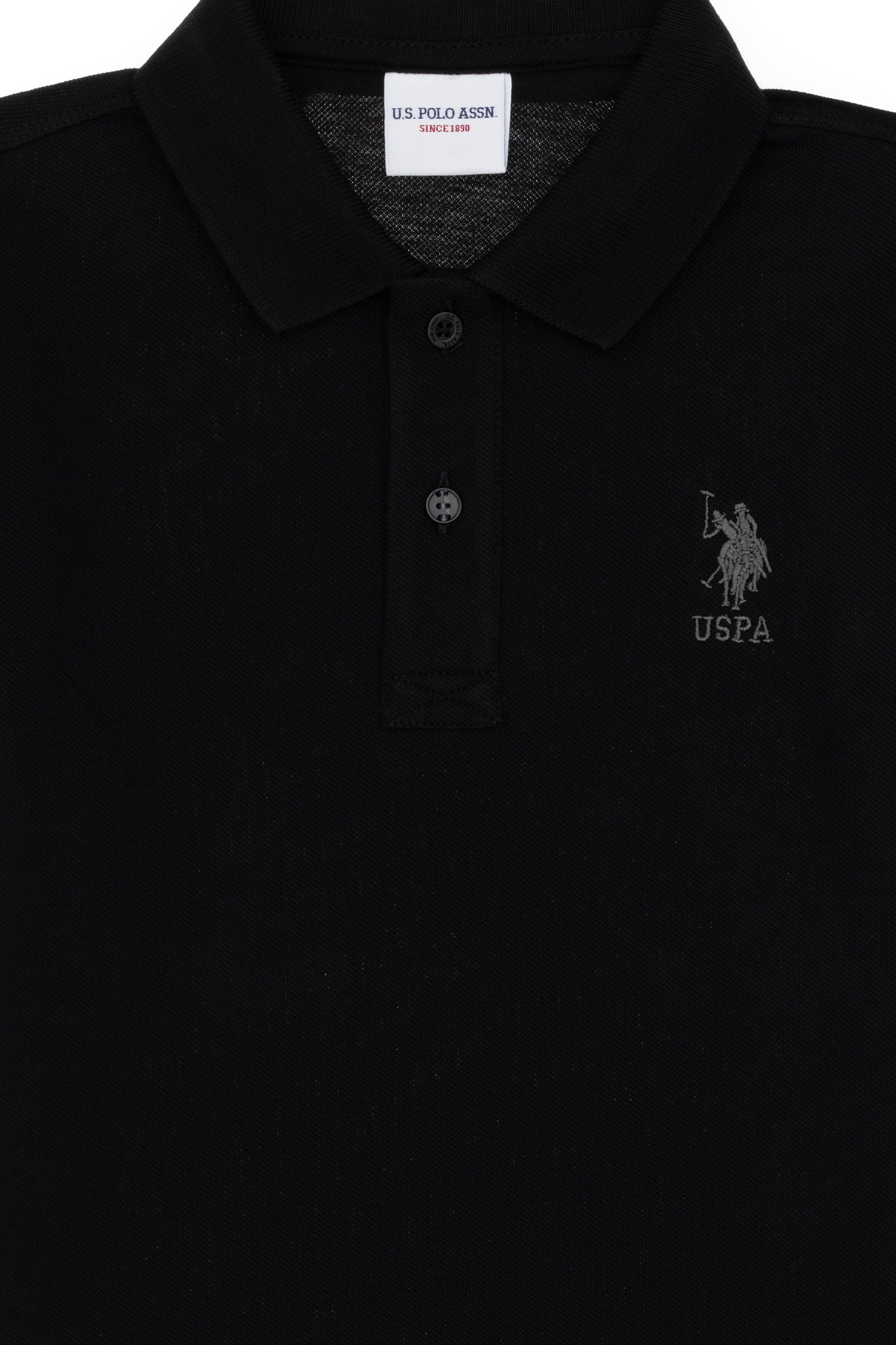 Erkek Çocuk Siyah Basic Polo Yaka Tişört - Image 3