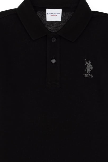 Erkek Çocuk Siyah Basic Polo Yaka Tişört