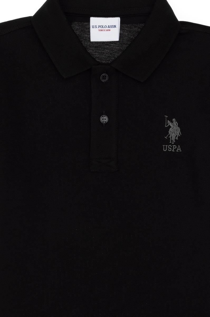 Erkek Çocuk Siyah Basic Polo Yaka Tişört