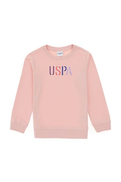 Kız Çocuk Toz Pembe Basic Sweatshirt