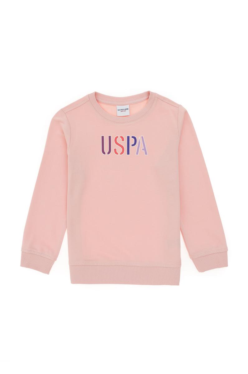 Kız Çocuk Toz Pembe Basic Sweatshirt