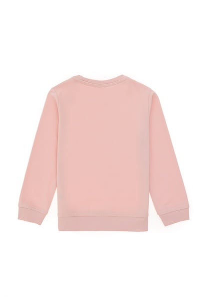 Kız Çocuk Toz Pembe Basic Sweatshirt