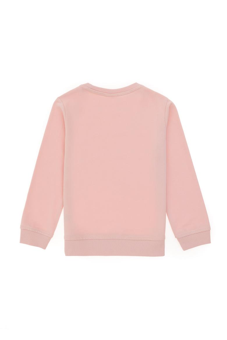 Kız Çocuk Toz Pembe Basic Sweatshirt - 50296576020