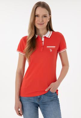 Kadın Kırmızı Polo Yaka Tişört - 50305719037