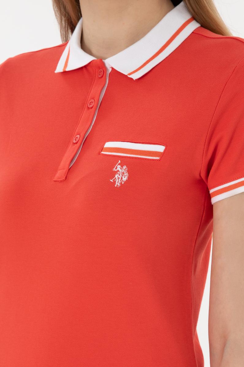 Kadın Kırmızı Polo Yaka Tişört