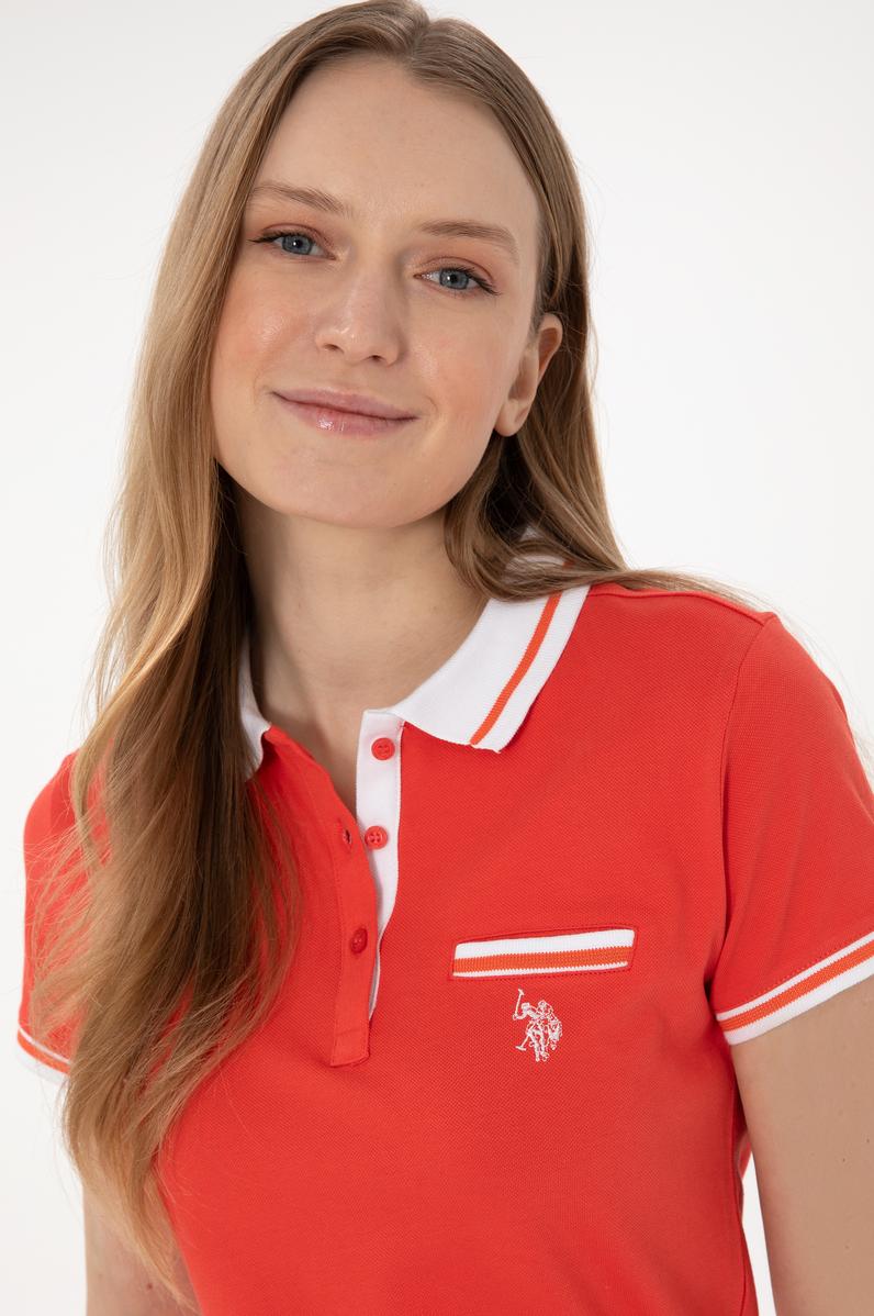 Kadın Kırmızı Polo Yaka Tişört