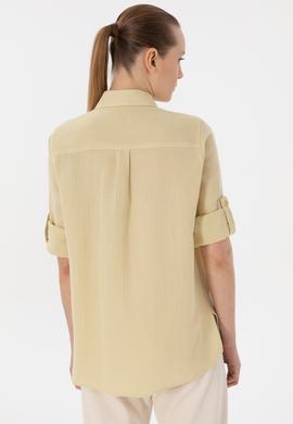 Kadın Açık Haki Uzun Kollu Tunik Gömlek - 50306473003