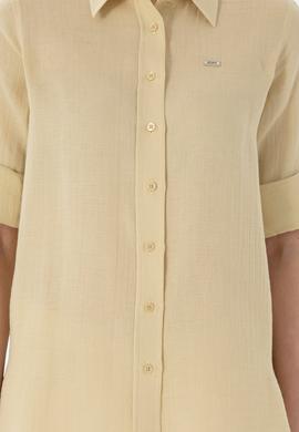 Kadın Açık Haki Uzun Kollu Tunik Gömlek - 50306473003