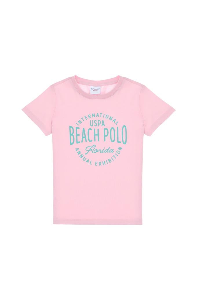 Erkek Çocuk Açık Pembe Bisiklet Yaka Tişört