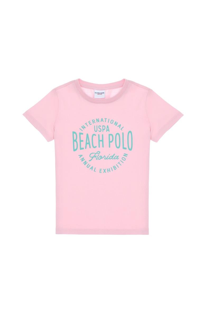 Erkek Çocuk Açık Pembe Bisiklet Yaka Tişört