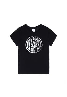 Erkek Çocuk Siyah Basic Bisiklet Yaka Tişört - 50306514085